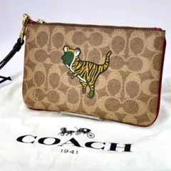 COACH　レキシー　シグネチャー　ウォレット　ポーチ　リストレット　コーチ