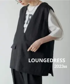 美品✦定価 17600円✦LOUNGEDRESS✦ラウンジドレス✦リネンVベストのサムネイル
