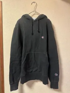 Champion 黒 パーカー Sサイズ フード付き カジュアル ユニセックス