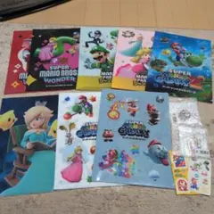 キ*ン様 スーパーマリオギャラクシー A4クリアファイル 全8枚キーホルダー2種