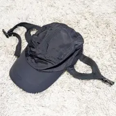 【新品】サーフキャップ アゴベルト付き UVカット ブラック 黒