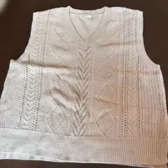 INGNI ベージュ Vネック ニットベスト