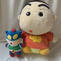 レトロ　クレヨンしんちゃん　特大サイズぬいぐるみ　アクション仮面　セット