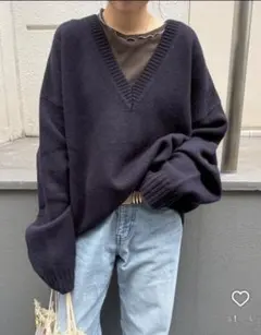 新品 etretokyo Vネックニット グレー F - メルカリ