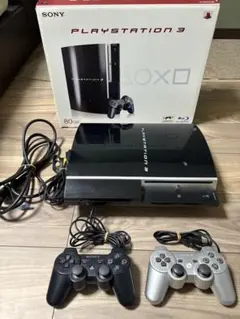 PS3 本体 80GB CECHL00 箱付き コントローラー2個 動作確認済