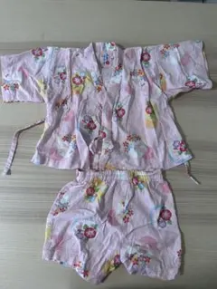 ミキハウス　甚平　ピンク　90cm