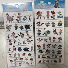 ズートピア♡4サイズステッカー♡2組セット