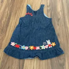 Miki House デニムジャンバースカート 100