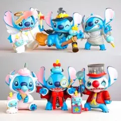 八6008《未使用品》海外製　スティッチ　フィギュア　6体セット