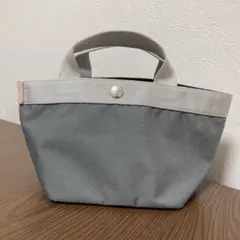 フェイクレザートートバッグ ハンドメイド合皮トートくすみブルーグレーsample フェイクレザートートバッグ ハンドメイド合皮トートくすみブルー