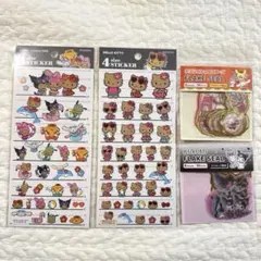 正規品　フレークシール　4サイズステッカー　日焼けキティ　クロミ