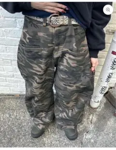 【YOLO】迷彩柄ルーズパンツ KM0006 XLサイズ