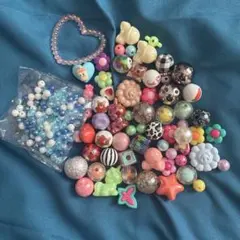 カラフルビーズセット 約70個 カスタムボールペン