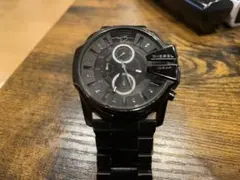 DIESEL ブラック クロノグラフ 腕時計　ジャンク