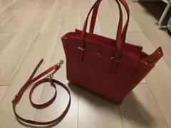 kate spade 赤 トートバッグ