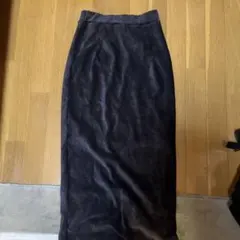 ダークグレー コーデュロイ タイトスカート