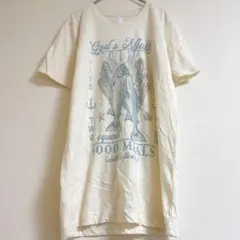 キャンバス 半袖Tシャツ クルーネック 半袖 プリント S ロゴ　ホワイト　白