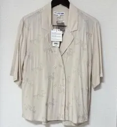 INES DE LA FRESSANGE レーヨンオープンカラーブラウス