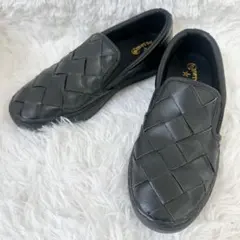 コンバース オールスター クップ イントレチャート スリッポン レザー 編み込み