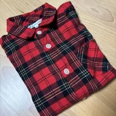 GLOBAL WORK キッズ 長袖シャツ XL 赤黒チェック