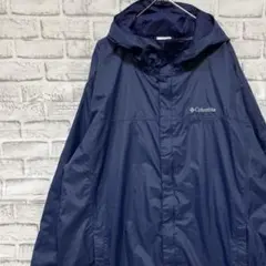 コロンビア　マウンテンパーカー　パープル2XL ロゴ刺繍アウトドア1118