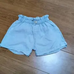 ライトブルー ショートパンツ ウエストゴ 半ズボン