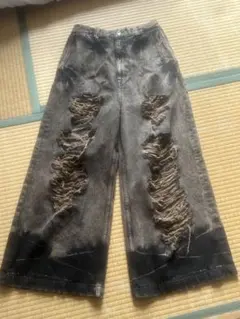 MAISON SPECIAL デストロイデニムワイドパンツ　サイズ0のサムネイル