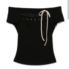 andmary Mary logo ribbon tank navy - メルカリ