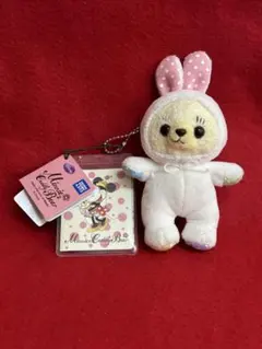 ディズニー　Minnie&Cuddly Bear マスコット　ボールチェーン付
