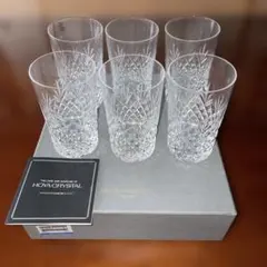 HOYA CRYSTALクリスタルタンブラー 6客セット切子グラス箱付 三越購入