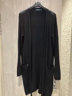 LAUREN RALPH LAUREN リブニットカーディガン ブラックのサムネイル