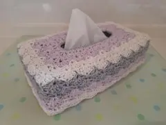 かぎ針編み ティッシュボックスカバー