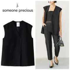 24SS j.someone precious シルクウールタフタジレ L