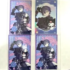 【匿名配送】小柳ロウ　サンリオ　トレカ4枚セット　 フォト風カード