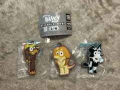 ブルーイ　ぷくっとラバーキーホルダー　スニッカーズ　マッケンジー　インディ