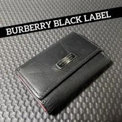 BURBERRY/バーバリー☆5連キーケース☆ブラック/レッド☆チェック柄