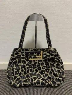 Fendi ヒョウ柄 ナイロンショルダーバッグ ロゴ付きのサムネイル