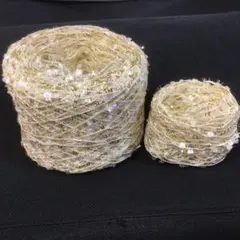 約50g ラメ少なめ ヒバナ ゴールドラメ ファンシーヤーン