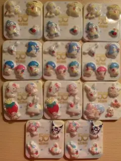 いちご新聞50周年記念 ゆめきゅんリングBOX 台紙のみ11枚　キキララ　キティ