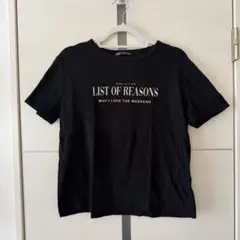 ZARA ロゴプリント 半袖Tシャツ ブラック Mのサムネイル