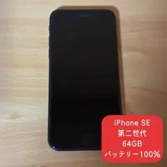 iPhone SE (第2世代) ブラック ケース付き　SIMフリー 美品