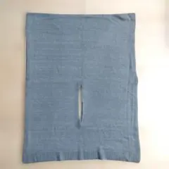 グレー ニット ストールポンチョ