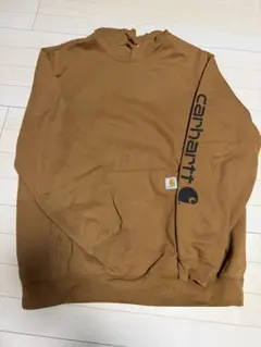 carhartt ブラウン XL ロゴ入り パーカー