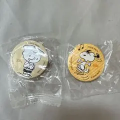 くら寿司 スヌーピー 缶バッジ 2個セット 非売品 チャーリーブラウン