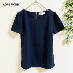 タグ付き　ロペピクニック 半袖トップス　M ネイビー きれいめ　通勤　ビジネス