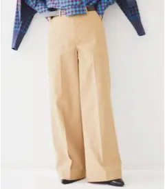 UNTITLED ストレッチストレートパンツ44 ベージュ