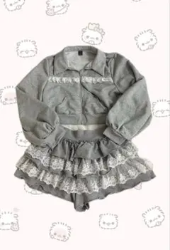 SHEIN フリルスウェット セットアップ