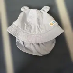 ベビー耳付き帽子水色