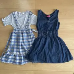 キッズ　ジャンパスカート　2点