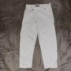 ジョンブルホワイトデニム ストレートレッグパンツ